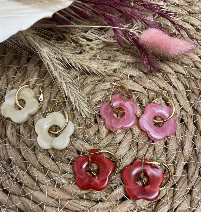 Boucles d'oreilles FLEUR