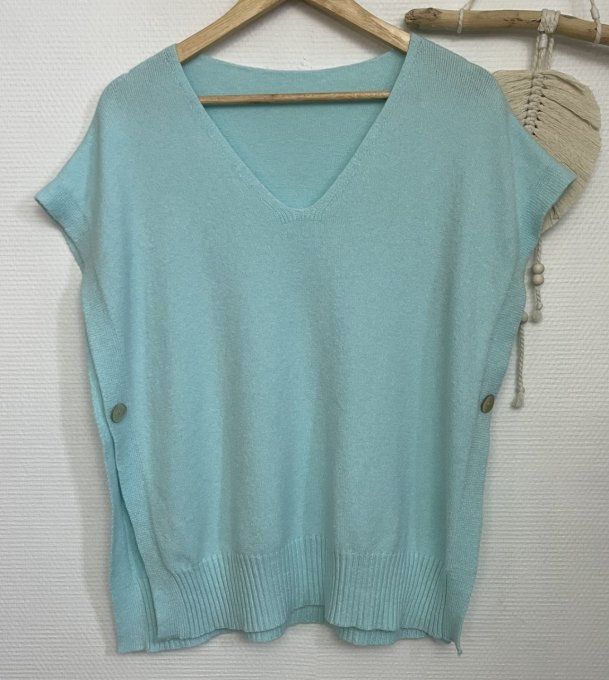 Pull sans manches BLEU CLAIR