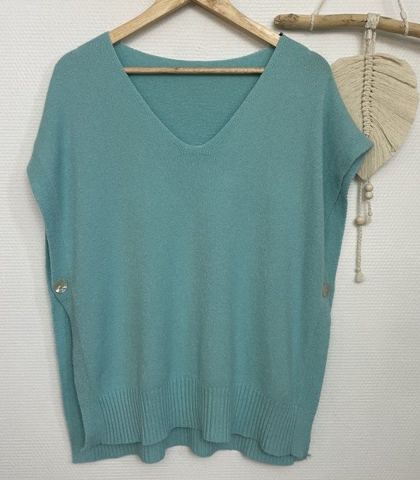 Pull sans manches TURQUOISE