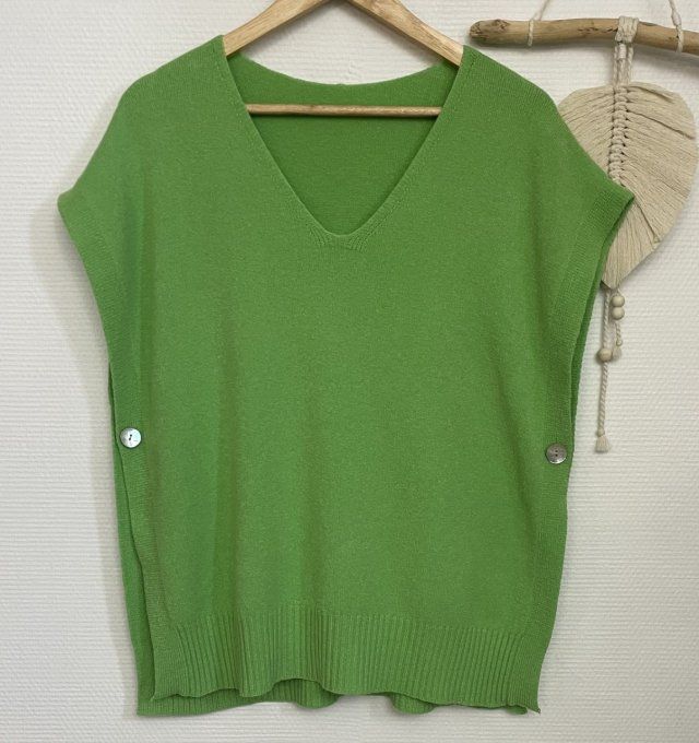 Pull sans manches VERT