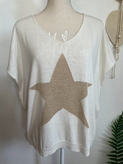 Pull STAR ECRU/GOLD