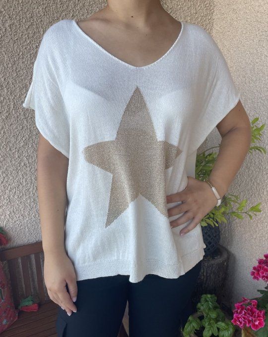 Pull STAR ECRU/GOLD