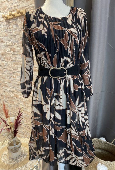 Robe MIDI FEUILLAGES