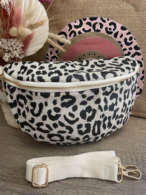 Sac banane LEOPARD BEIGE/NOIR