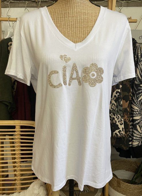 Tee-shirt CIAO BLANC